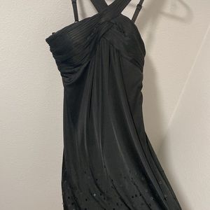 Black Dress with Sequin Detail by BCBG